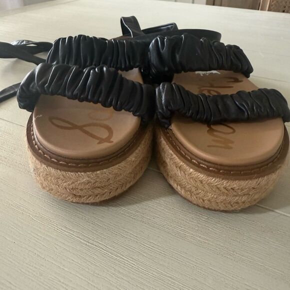 Sam Edelman Kevin Black Strappy Ankle Tie‎ Sandals 7.5 NWOB - Picture 6 of 8